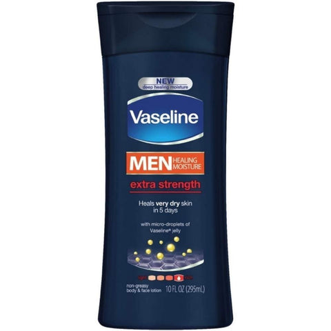 Vaseline Men Healing Extra Strength Body & Face Lotion (10 oz)