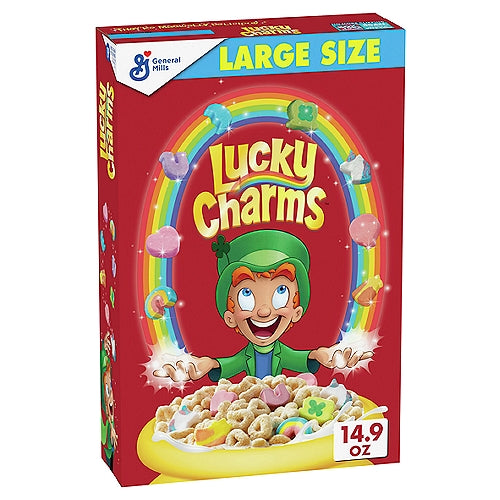 GENERAL MILLS LUCKY CHARMS FROSTED TOASTED OAT CEREAL WITH MARSHMALLOWS, 14.9 OZ