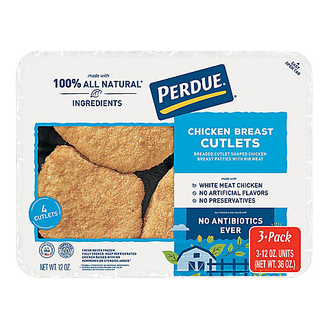 Perdue Breaded Chicken Breast Cutlets, 3pk./12 oz.