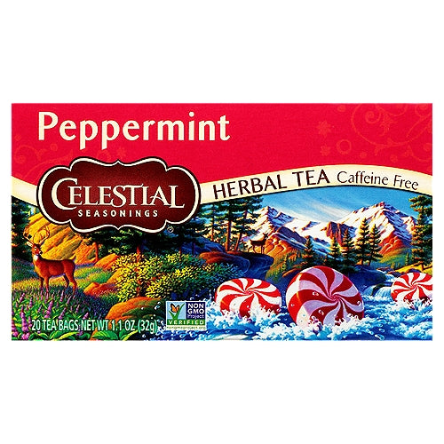 Celestial Seasonings Peppermint Herbal Tea Bags, 20 count, 1.1 oz