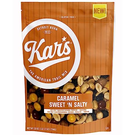 Kar’s Nuts Caramel Sweet ‘N Salty Trail Mix, 28 oz –Gluten-Free Snack Mix