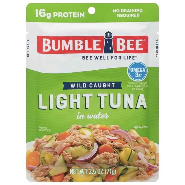 Bumble Bee Wild Caught Light Tuna in Water 2.6 Oz