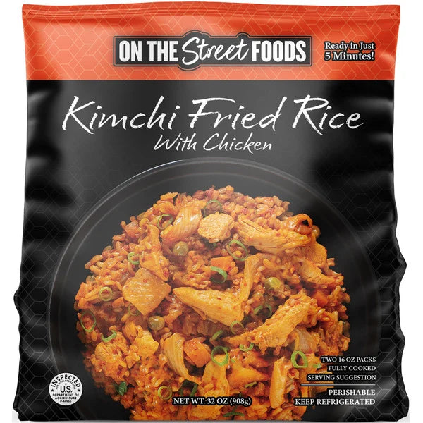 On The Street Foods Kimchi Rice with Chicken, 32 oz