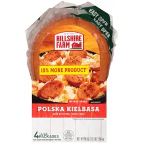 Hillshire Farm Polska Kielbasa Smoked Sausage Rope, Bundle Pack (56 oz.)