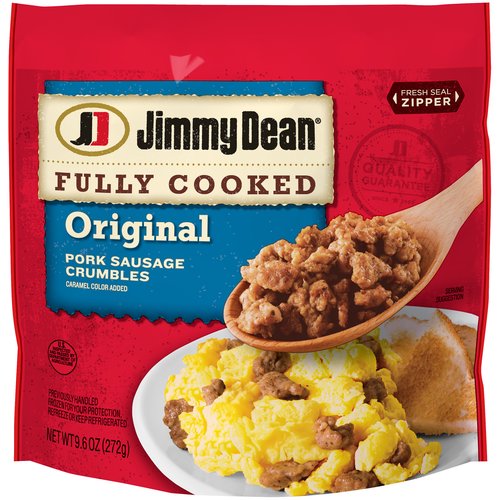 Jimmy Dean Fully Cooked Original Sausage Crumbles, 9.6 oz