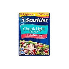 StarKist Single Serve Chunk Light Tuna in Sunflower Oil, 2.6 Ounce