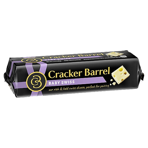 Cracker Barrel Baby Swiss, Cheese, 7 Ounce