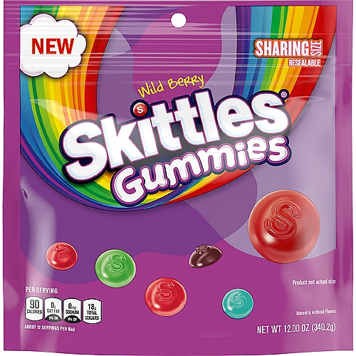 SKITTLES Wild Berry Gummy Candy Sharing Size