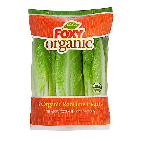 Organic Romaine Lettuce Hearts, 3 ct.
