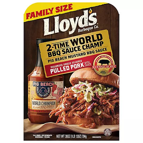 Lloyds Pulled Pork with Pig Beach BBQ Sauce, 28 oz.