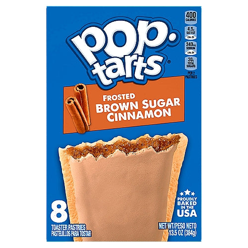 Pop-Tarts Frosted Brown Sugar Cinnamon Toaster Pastries, 8 count, 13.5 oz