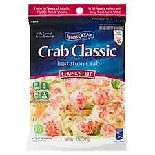 Trans Ocean Crab Classic Chunk Style Imitation Crab, 8 oz