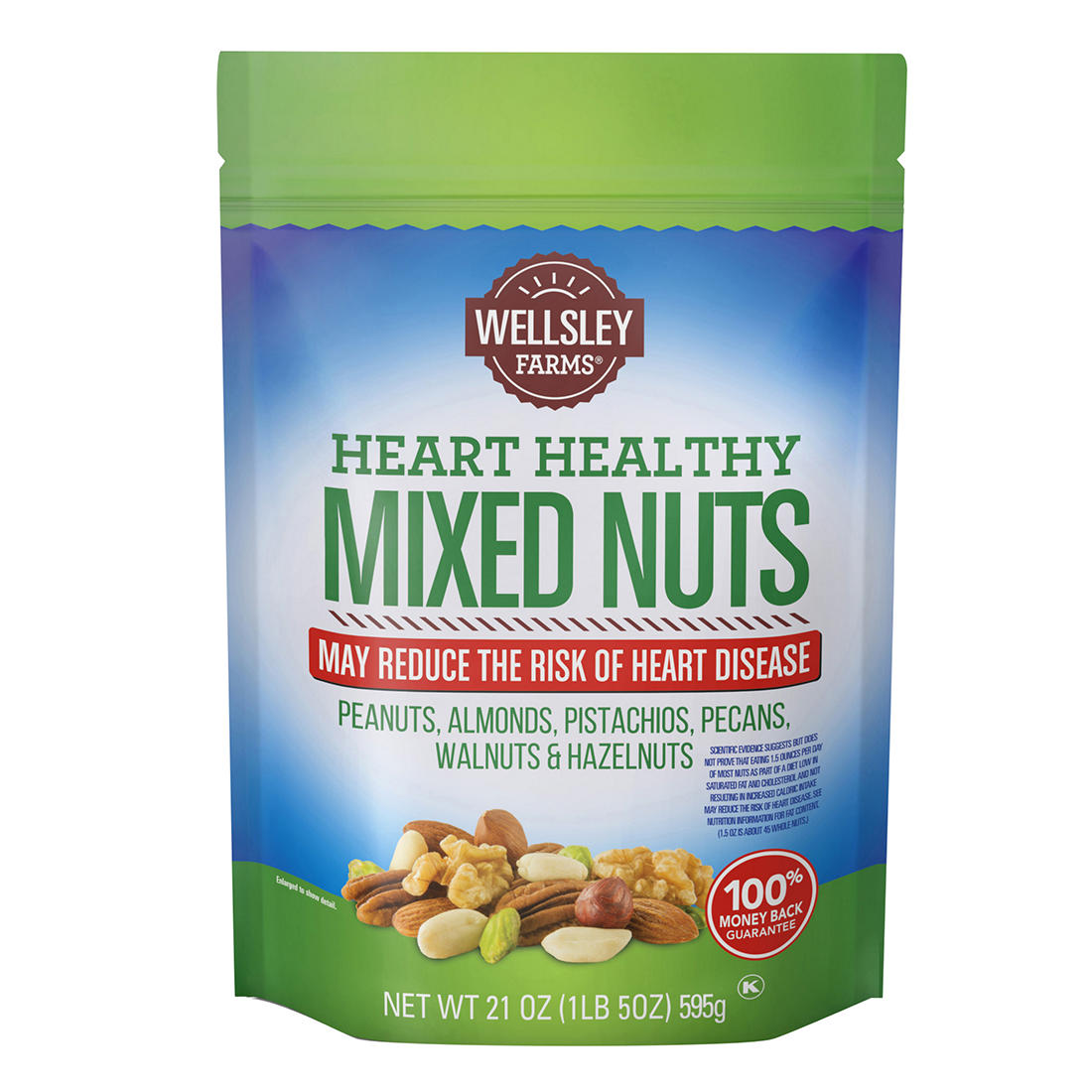 Wellsley Farms Heart Healthy Mixed Nuts, 21 oz.