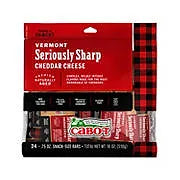 Cabot Creamery Seriously Sharp Snack Pack Cheddar Cheese, 24 ct 0.75 oz 18OZ.
