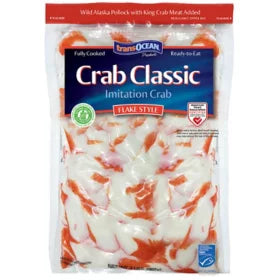 TransOcean Crab Classic Imitation Crab, Flake Style 2 lbs