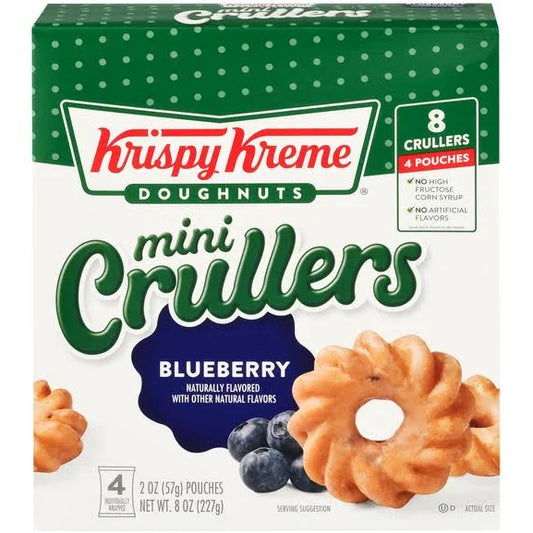 Krispy Kreme Crullers, Blueberry, Mini - 2 oz