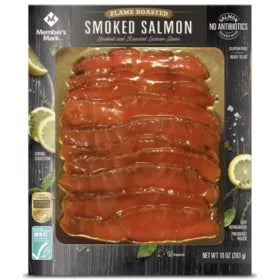 Smoked and Flame Roasted Norwegian Salmon Slices 10 oz.