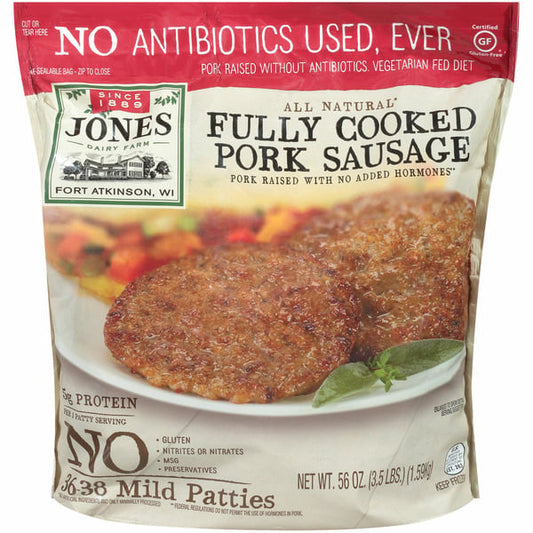 Jones Dairy Farm Antibiotic Free Pork Sausage Patties, 56 oz