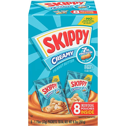 Skippy Original Squeeze Creamy Peanut Butter Multipack Pouches